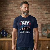 Memorial Day Never Forgotten Patriotic Soldier  Tシャツ