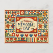 Memorial Day Patchwork Quilt  シーズンポストカード (正面)