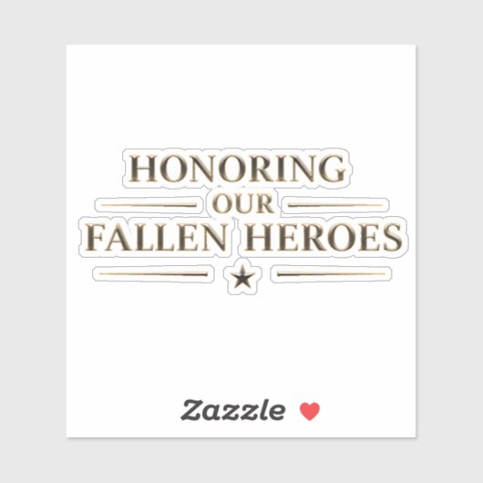 Memorial Day / Pegatina Honoring Our Fallen Heroes シール (シート)