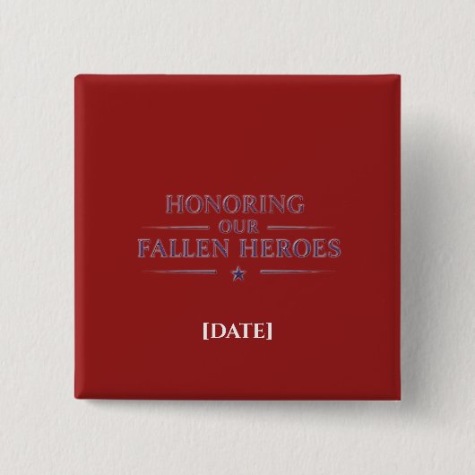 Memorial Day / Pin Día de los Caídos 缶バッジ (正面)