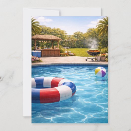 Memorial Day Pool Party | Summer Bash 招待状 (裏面)