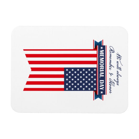 Memorial Day Remember and Honor マグネット (横)