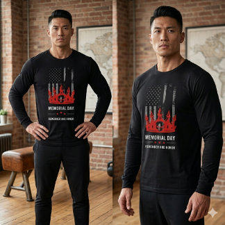 Memorial Day Remember and Honor US Flag Patriotic Tシャツ