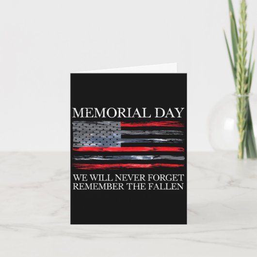 Memorial day remember the fallen usa flag Memorial カード (正面)