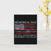 Memorial day remember the fallen usa flag Memorial カード (黄色い花)