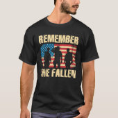 Memorial Day Remember The Fallen Veteran Military  Tシャツ (正面)