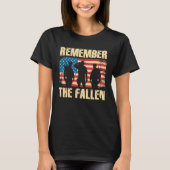 Memorial Day Remember The Fallen Veteran Military  Tシャツ (正面)