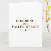 Memorial Day / Tarjeta Honoring Our Fallen Heroes カード (黄色い花)