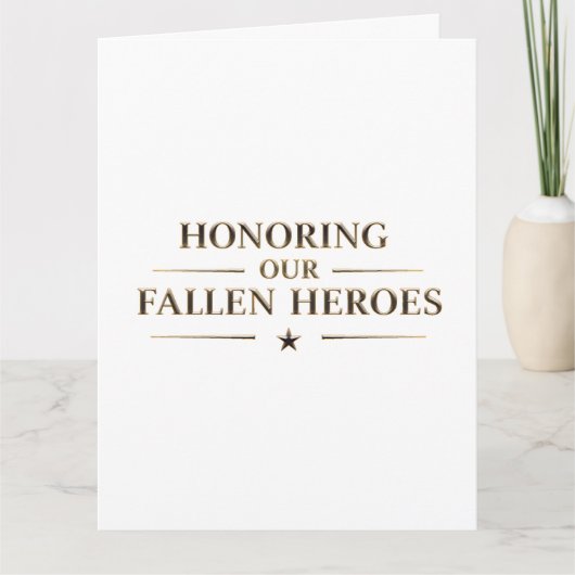 Memorial Day / Tarjeta Honoring Our Fallen Heroes カード (正面)
