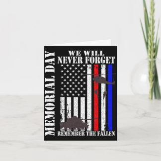 Memorial day we will never forget remember Memoria カード