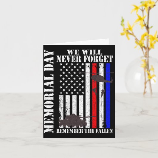 Memorial day we will never forget remember Memoria カード (黄色い花)