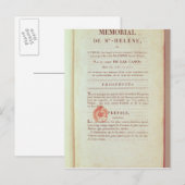 「Memorial de Sainte-Helene」の1ページ ポストカード (正面/裏面)