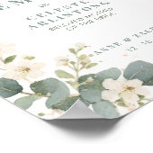 Memorial Exquisite Flowers & Eucalyptus Wedding  ポスター (角)