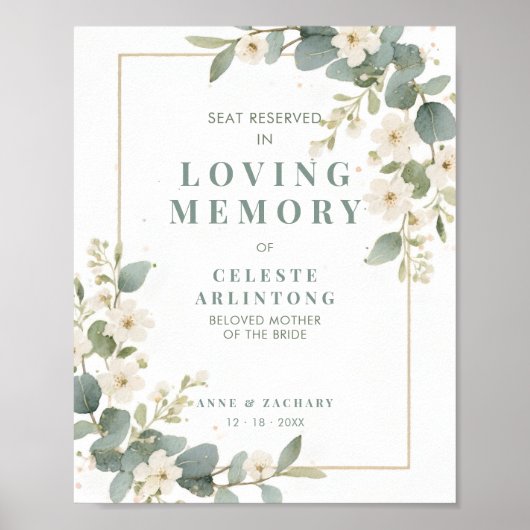 Memorial Exquisite Flowers & Eucalyptus Wedding  ポスター (正面)