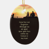  Memorial Father Son Fishing Fisherman セラミックオーナメント (裏面)