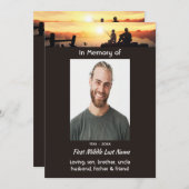 Memorial Father Son Fishing Fisherman  招待状 (正面/裏面)