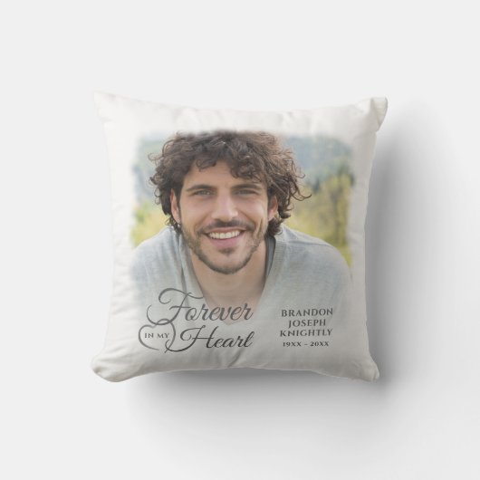 MEMORIAL FOREVER IN MYハート写真記念 クッション (正面)