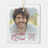 MEMORIAL FOREVER IN MYハート写真記念 セラミックオーナメント (左)