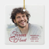 MEMORIAL FOREVER IN MYハート写真記念 セラミックオーナメント (裏面)