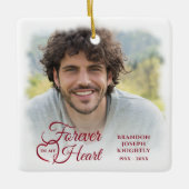 MEMORIAL FOREVER IN MYハート写真記念 セラミックオーナメント (正面)