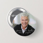 Memorial Forever In Our Hearts Photo Personalized 缶バッジ (正面&裏面)