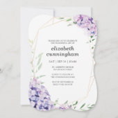 Memorial Friny Hydrangea薄紫ジオメトリ 招待状 (正面)