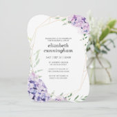Memorial Friny Hydrangea薄紫ジオメトリ 招待状 (スタンド正面)