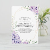 Memorial Friny Hydrangea薄紫ジオメトリ 招待状 (スタンド正面)