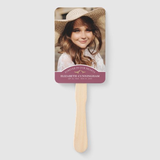 Memorial Funeral Classic Custom Photo Remembrance ハンドファン (正面)