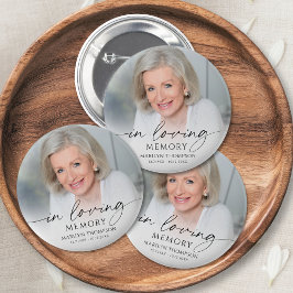 Memorial Funeral In Loving Memory Photo Keepsake 缶バッジ