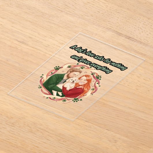 Memorial gift custom pet illustration アクリル招待状 (レイダウン)