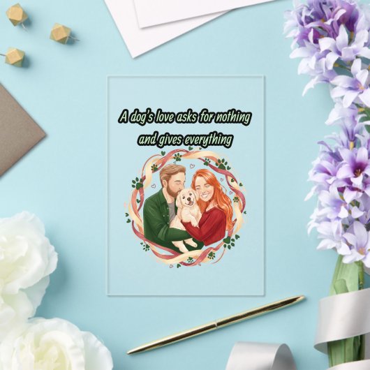 Memorial gift custom pet illustration アクリル招待状 (インサイチュ (ウェディング))