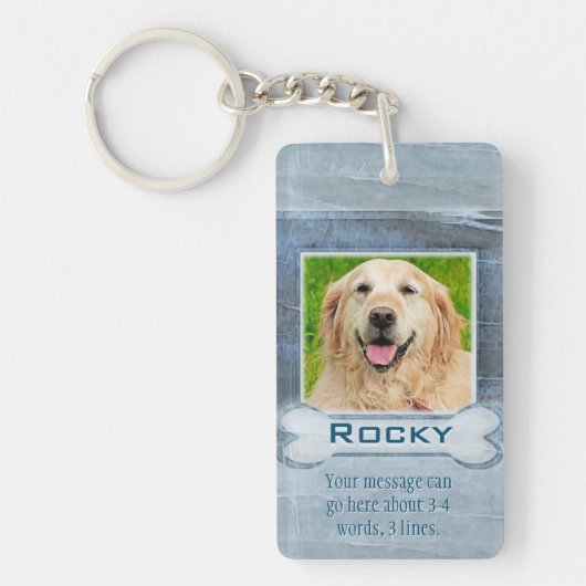 Memorial Granite Look w/Bone キーホルダー (正面)