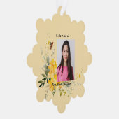 Memorial Hummingbird Yellow Roses オーナメントカード (右)