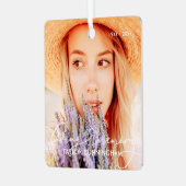 Memorial In Loving Memoryのハート写真 メタルオーナメント (正面左)