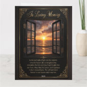 Memorial In Loving Memory Comfort カード (裏面)