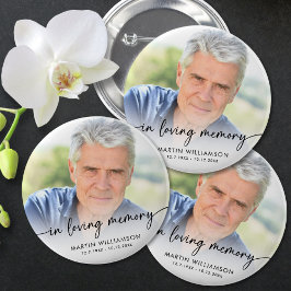 Memorial In Loving Memory Photo Personalized 缶バッジ