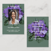 Memorial Keepsake African Violet 名刺 (正面/裏面)