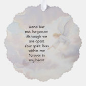 Memorial Keepsake Angel Reaching  オーナメントカード (裏面)