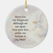 Memorial Keepsake Angel Reaching  セラミックオーナメント (裏面)