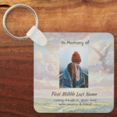 Memorial Keepsake Angel Sky Clouds キーホルダー (正面)