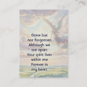 Memorial Keepsake Angel Sky Clouds 名刺 (裏面)