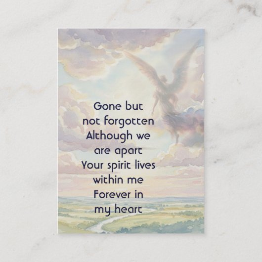 Memorial Keepsake Angel Sky Clouds 名刺 (裏面)