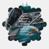 Memorial Keepsake Antique Cars Auto オーナメントカード (裏面)