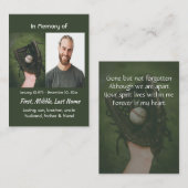 Memorial Keepsake Baseball Game Player 名刺 (正面/裏面)