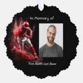 Memorial Keepsake Baseball Softball オーナメントカード (正面)