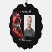 Memorial Keepsake Baseball Softball オーナメントカード (左)