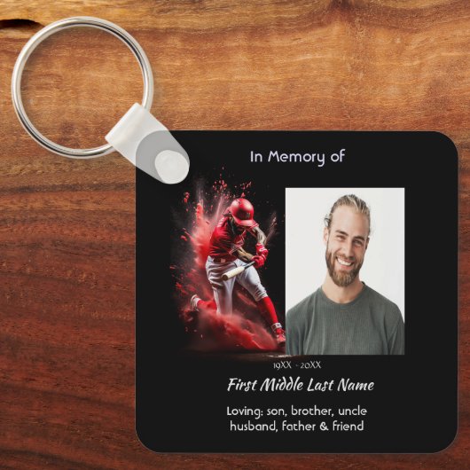  Memorial Keepsake Baseball Softball  キーホルダー (正面)