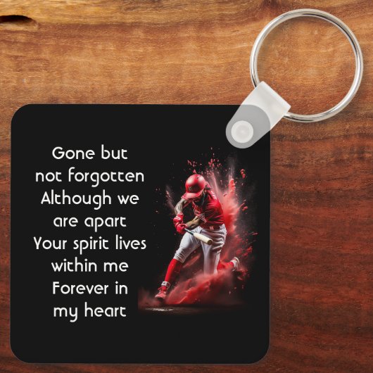  Memorial Keepsake Baseball Softball  キーホルダー (裏面)