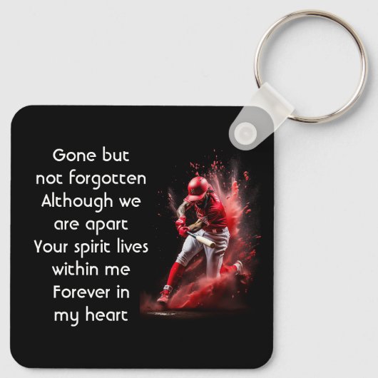  Memorial Keepsake Baseball Softball  キーホルダー (裏面)